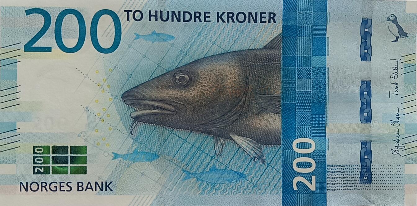 精品钱币第28场 新全新UNC挪威200克朗