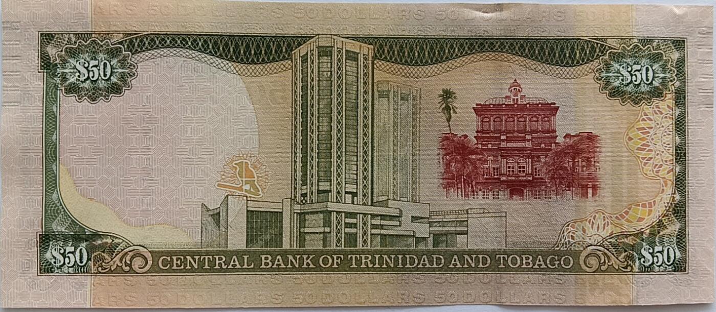 精品钱币第28场 全新UNC特立尼达和多巴哥50纪念钞无4/7美号