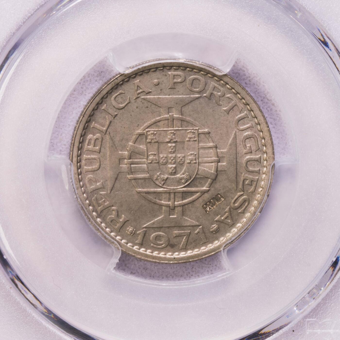 PCGS-SP64/SP65 1971葡属圣多美3枚套样币 prova样币