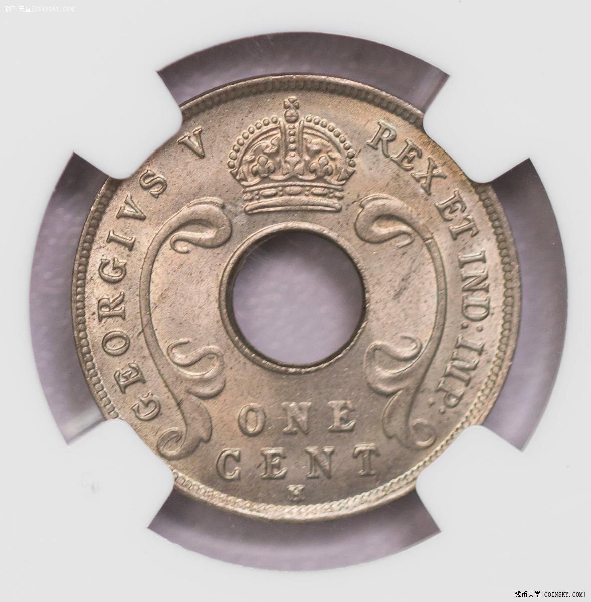 NGC/PCGS-MS62/63/65 1920东非过渡版三银三镍六枚全套