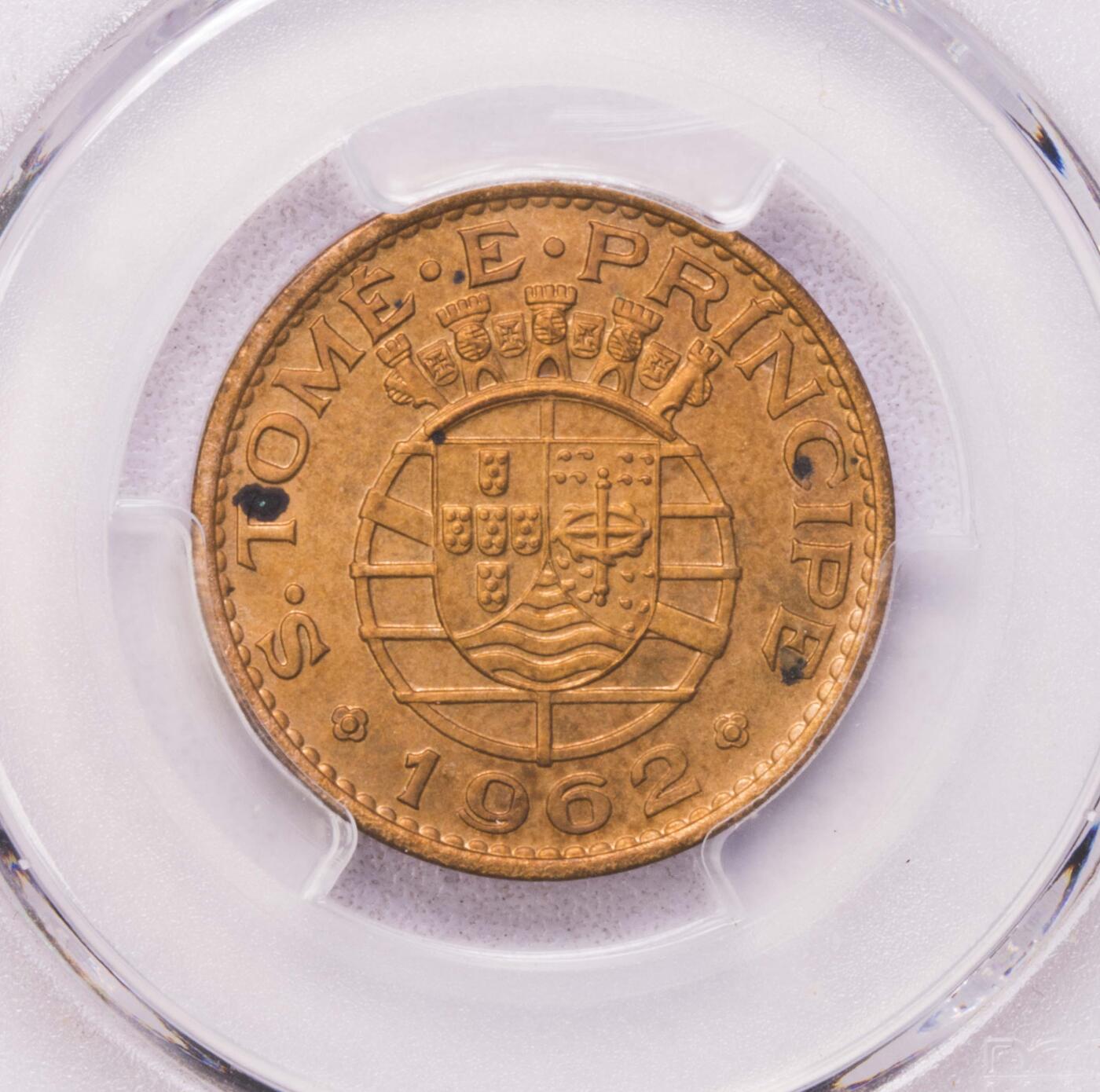 PCGS-SP64RB/SP64RD/SP64/UNCD 1962葡属圣多美5枚套样币 prova样币
