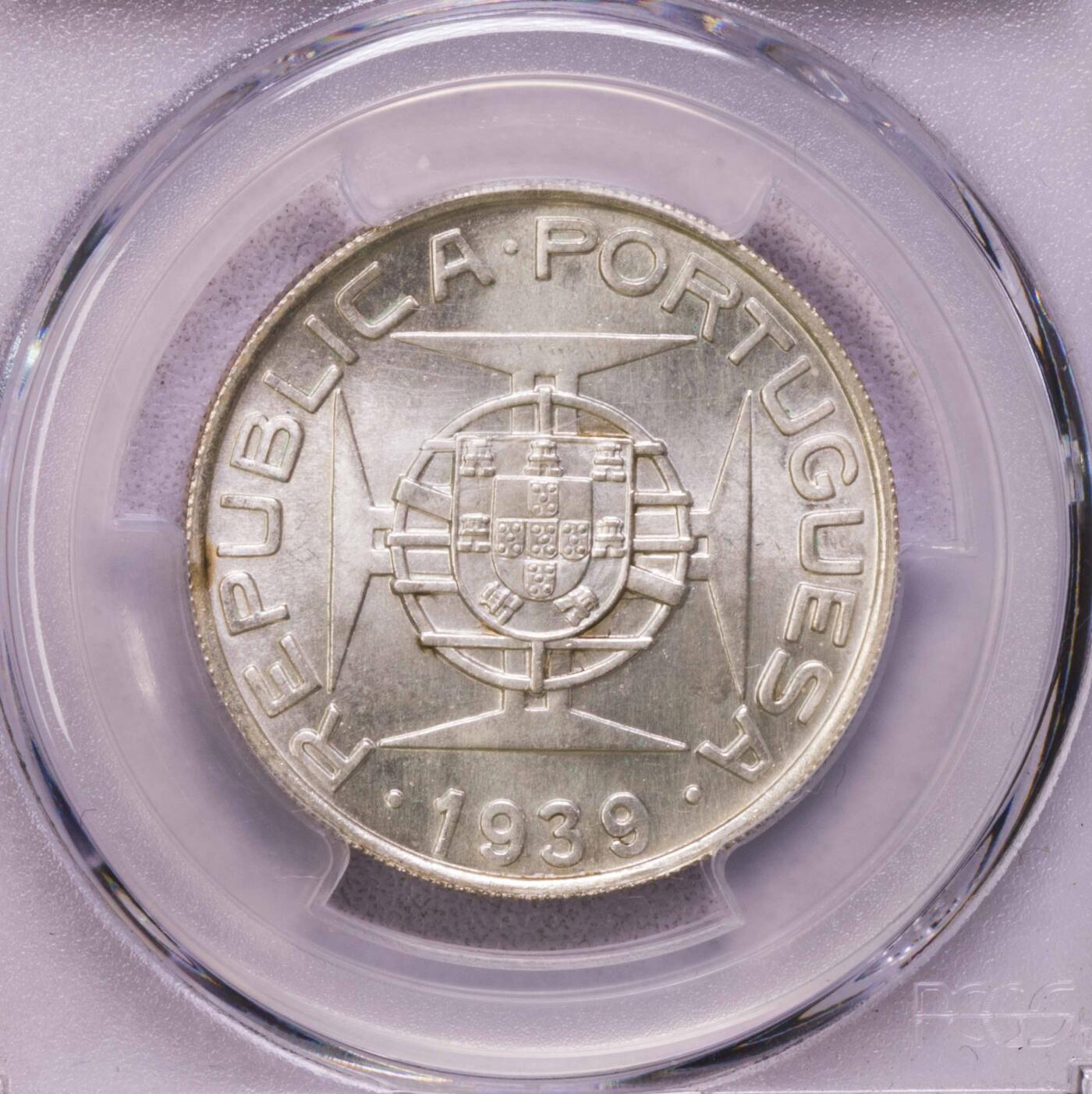 PCGS-SP63/65 1939葡属圣多美prova样币两枚 早期少见品种 一镍一银