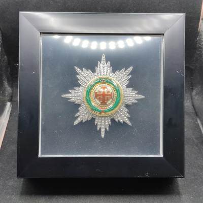 全场0元起拍 第157期 咸鱼国勋章拍卖专场 5月19日（周日）下午6：00开始 - 蒂冈教皇国聖墓骑士团勋章大军官级星芒章带相框