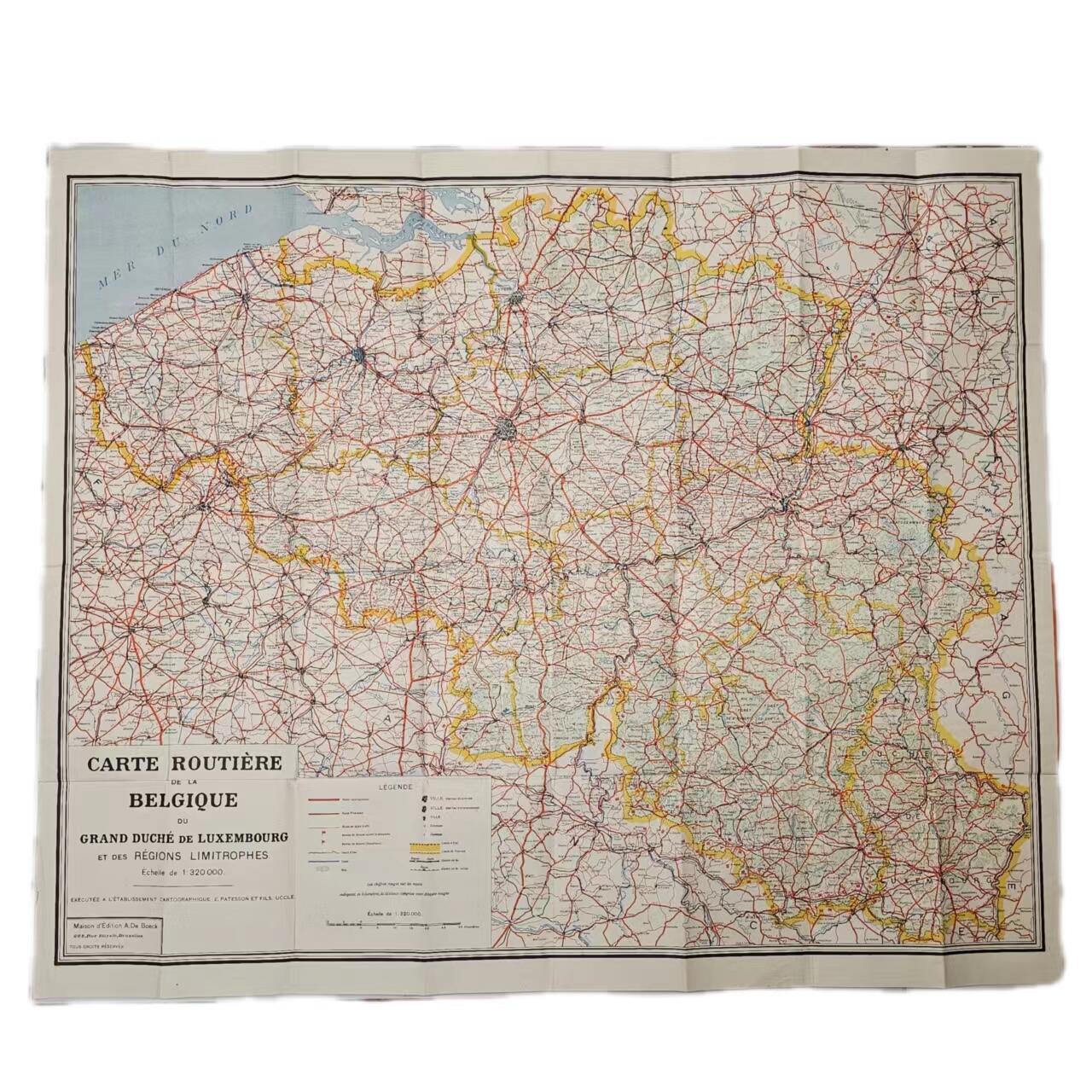 勋章奖章交易所5月19日拍卖 大尺寸地图，西线比利时卢森堡边界