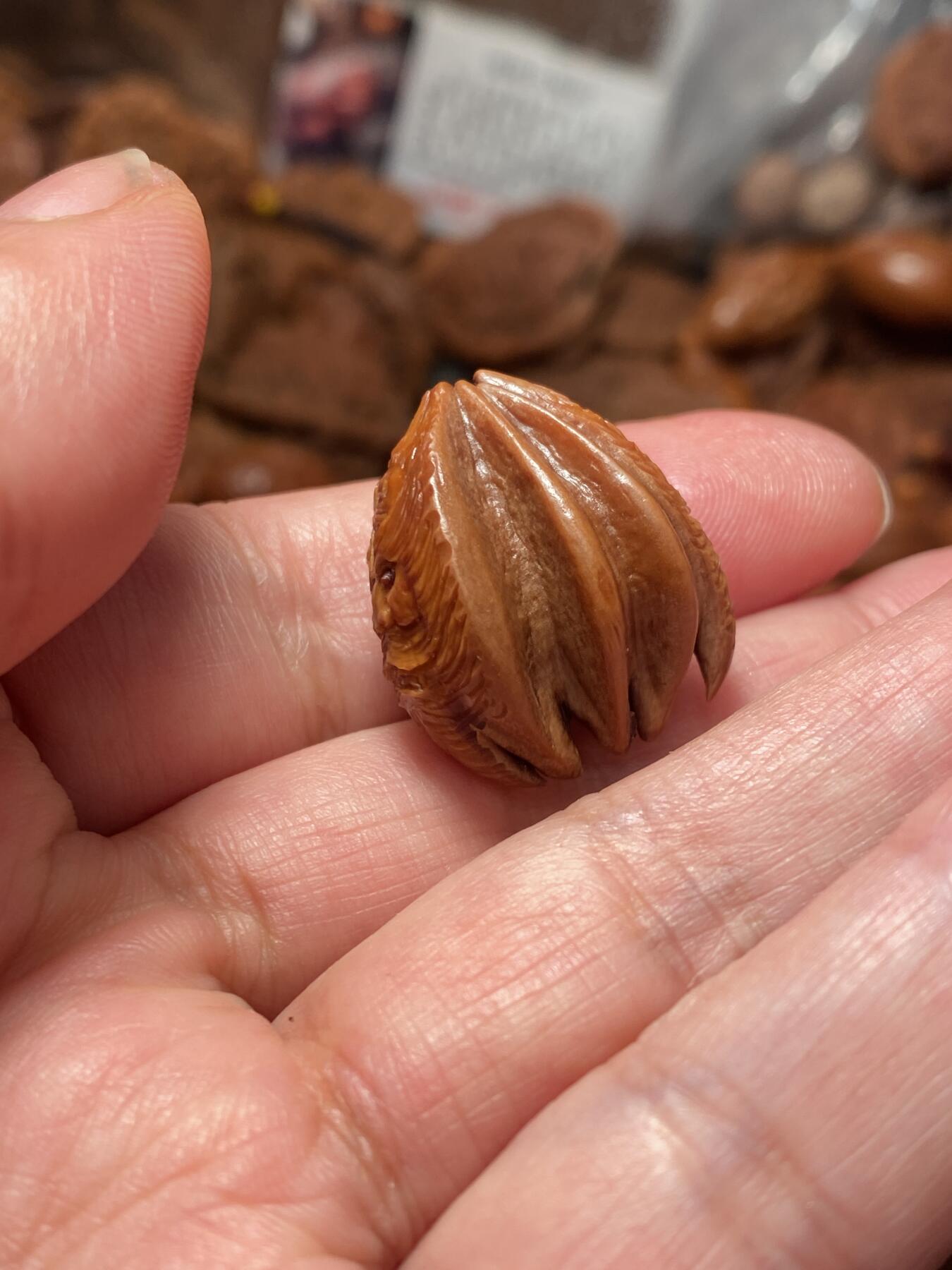 苏工核雕放漏价 福利苏工核雕，纯手工八花铁核孤品，钟馗伏魔，整个核界独一个，个性立体非市场通货，尺寸2。28x2.55喜欢的来