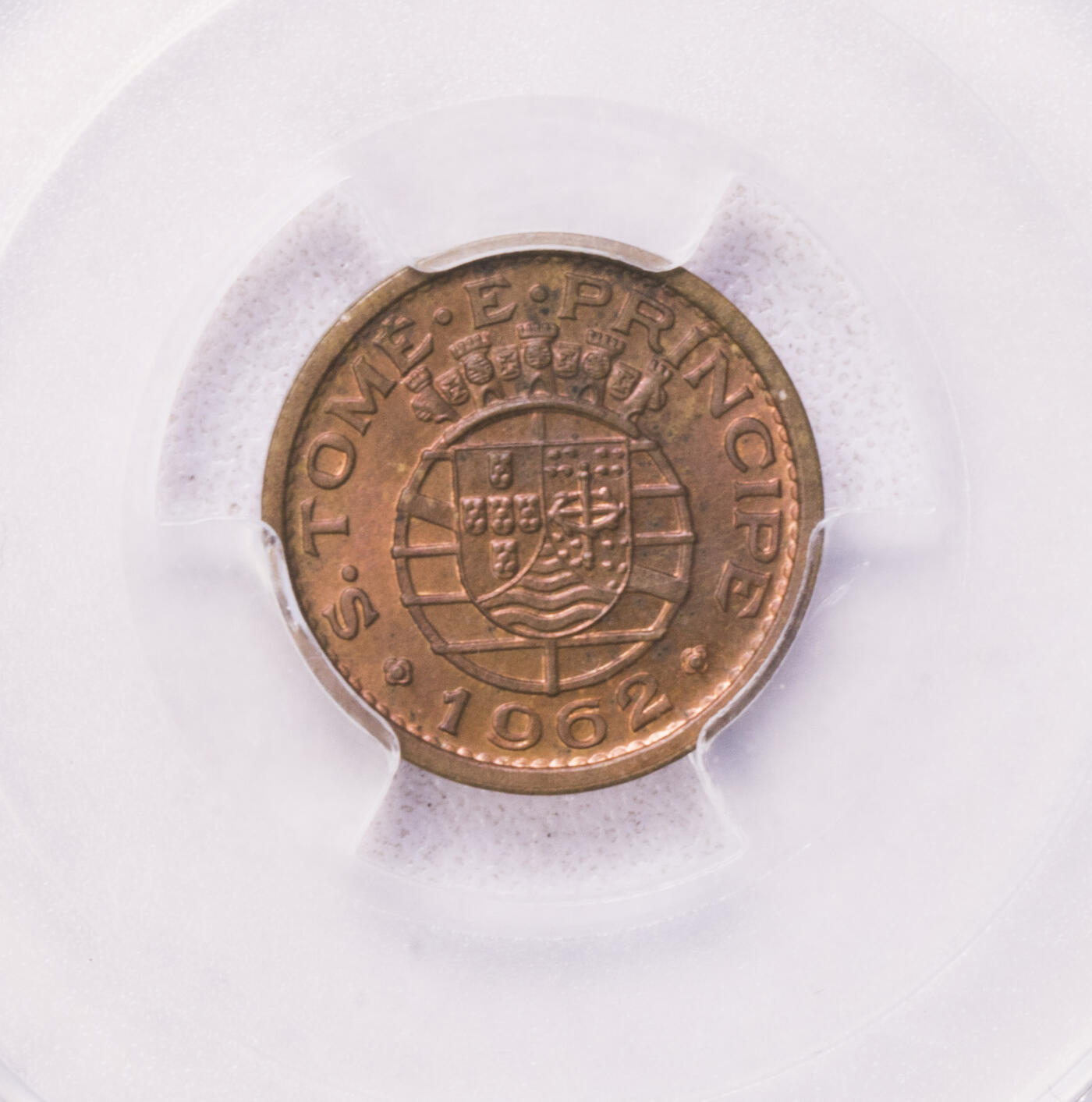 PCGS-SP64RB/SP64RD/SP64/UNCD 1962葡属圣多美5枚套样币 prova样币