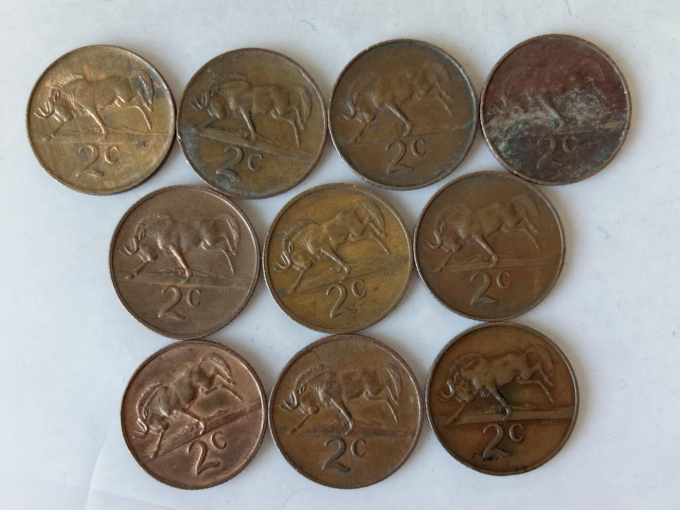 第一海外回流一元起拍收藏 散币专场 第88期 南非2分铜币 10枚