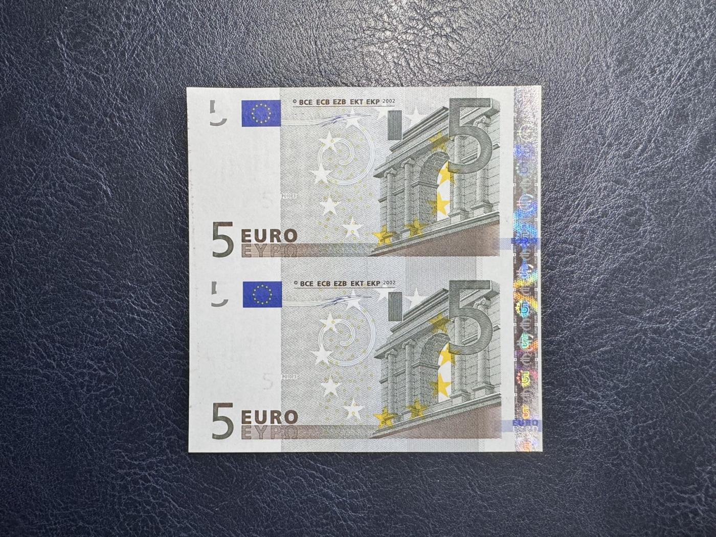 收藏联盟Quantum Auction 第346期拍卖  欧盟国家德国2002年5元两联体 品相UNC-  稀少第一签