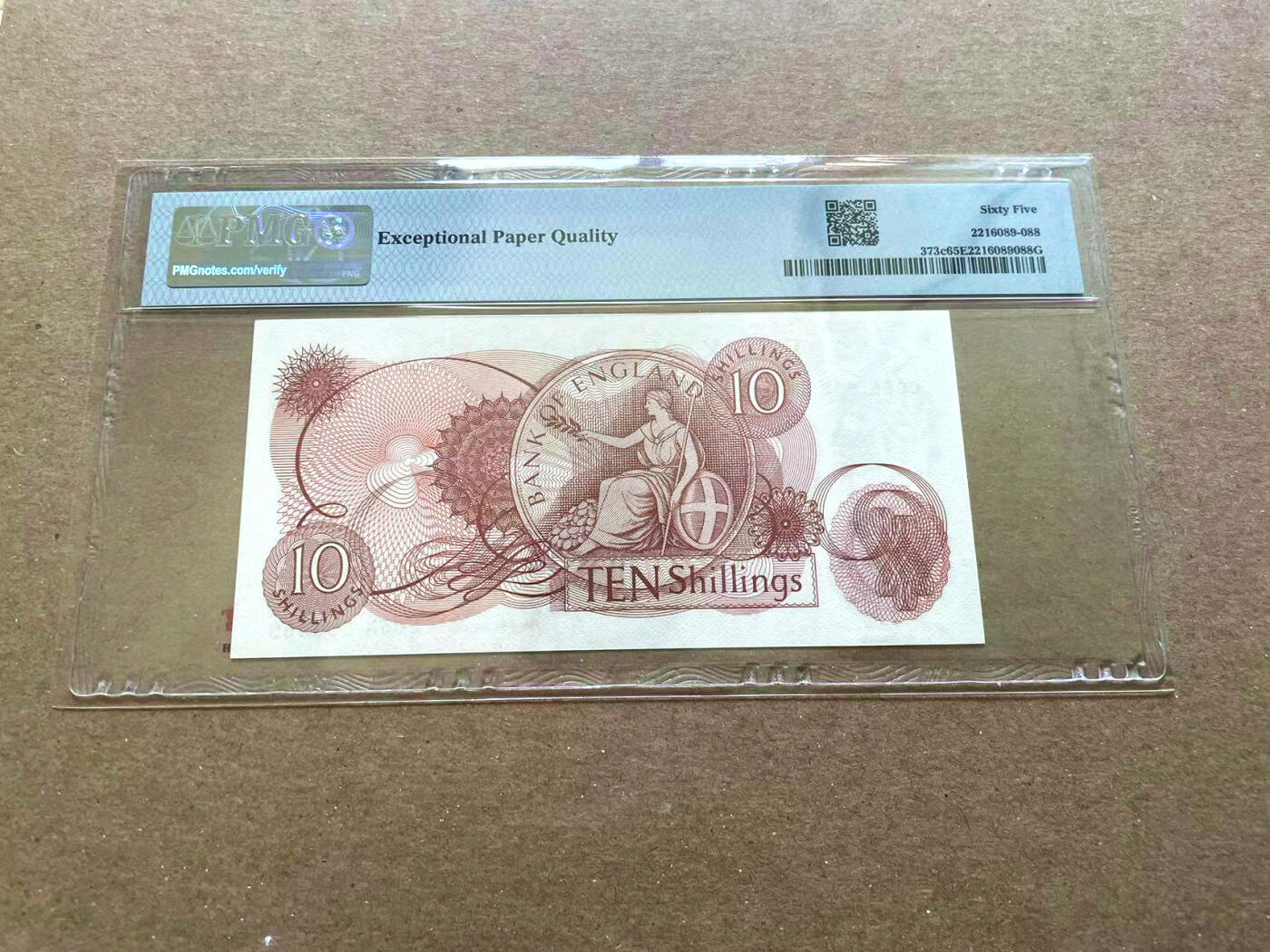 【Blue Auction】✨世界纸币精拍第477期——周日畅拍场 【无47】英国 C序列 1966-70年10先令 PMG65EPQ 