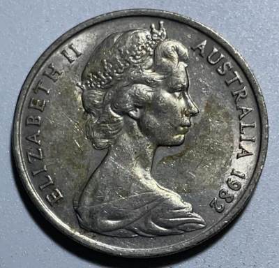 文馨钱币收藏126 场，中外古币，版本明细分好了 - 1982 年澳大利亚 20 分鸭嘴兽版