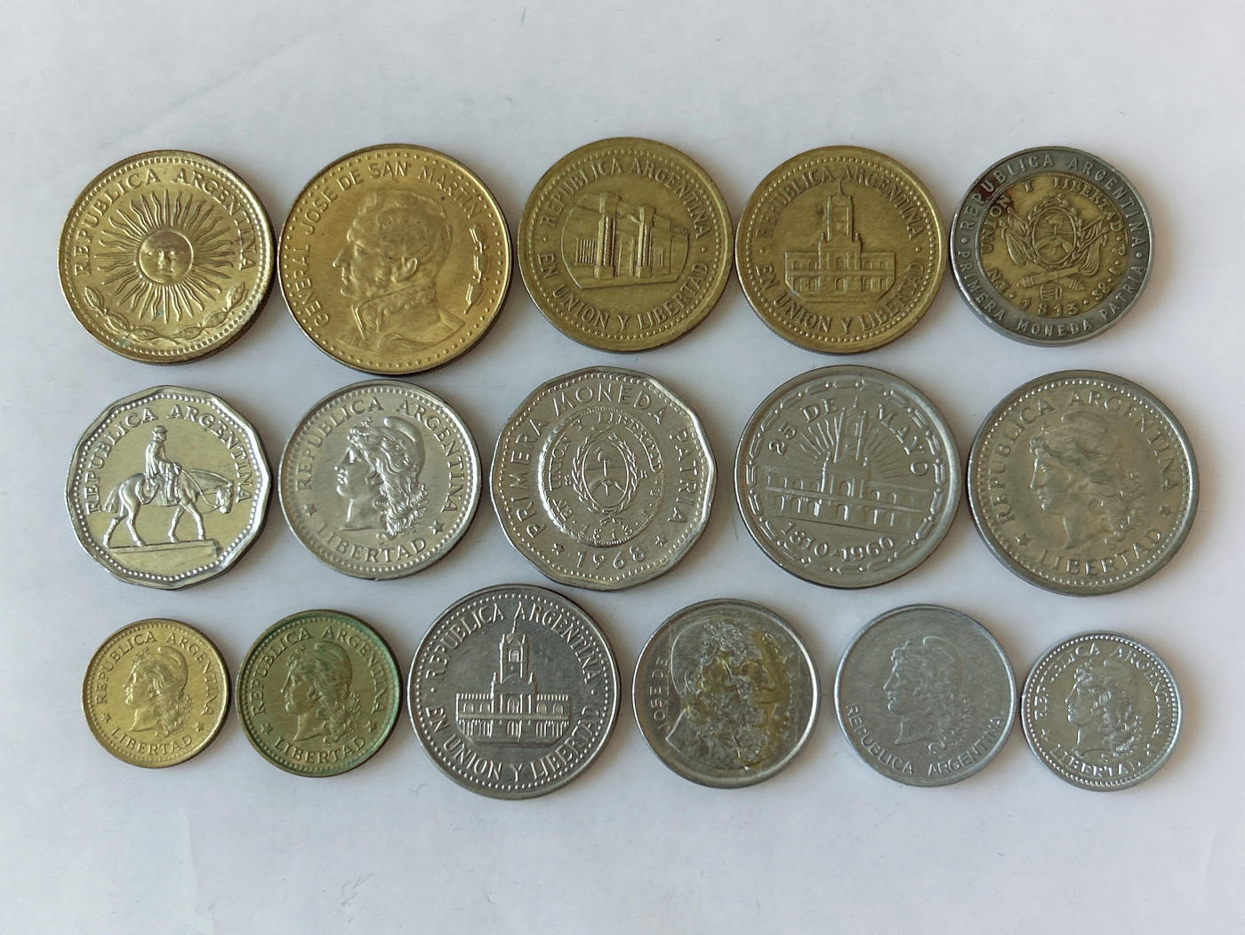 第一海外回流一元起拍收藏 散币专场 第88期 阿根廷硬币 16枚 无重复