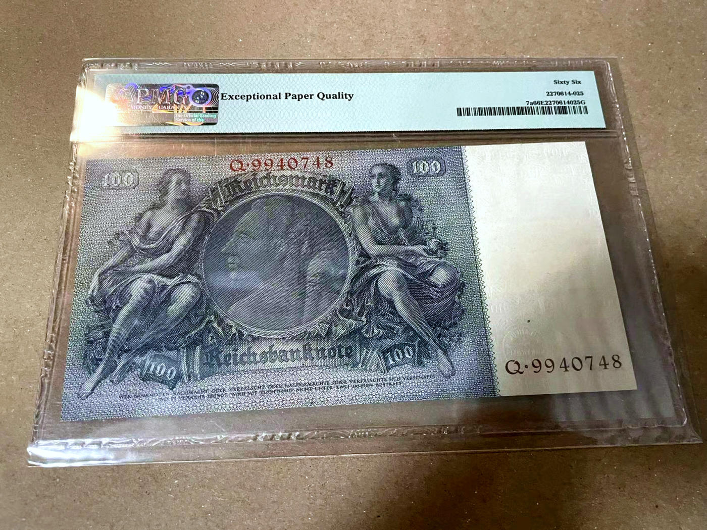 【Blue Auction】✨世界纸币精拍第477期——周日畅拍场 德国 1948年100马克 PMG66EPQ 