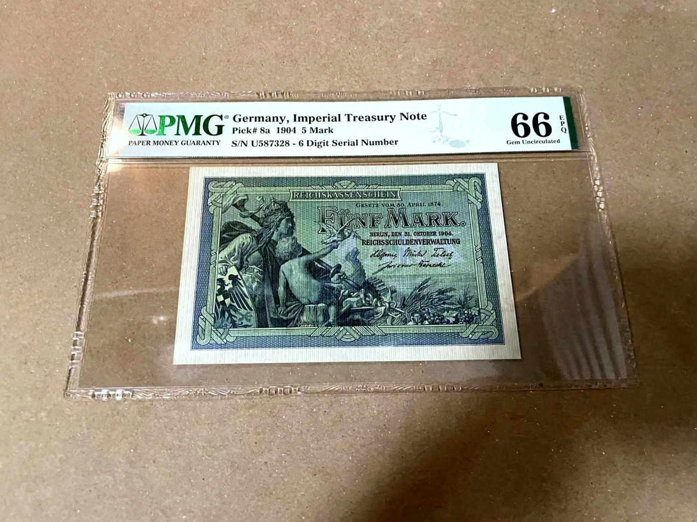【Blue Auction】✨世界纸币精拍第477期——周日畅拍场 德国 1904年5马克 PMG66EPQ 