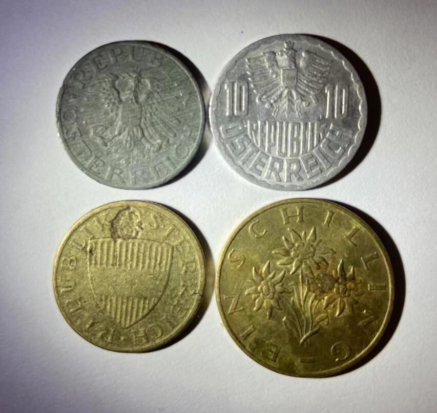 海外回流币1元起拍专场 奥地利硬币4枚