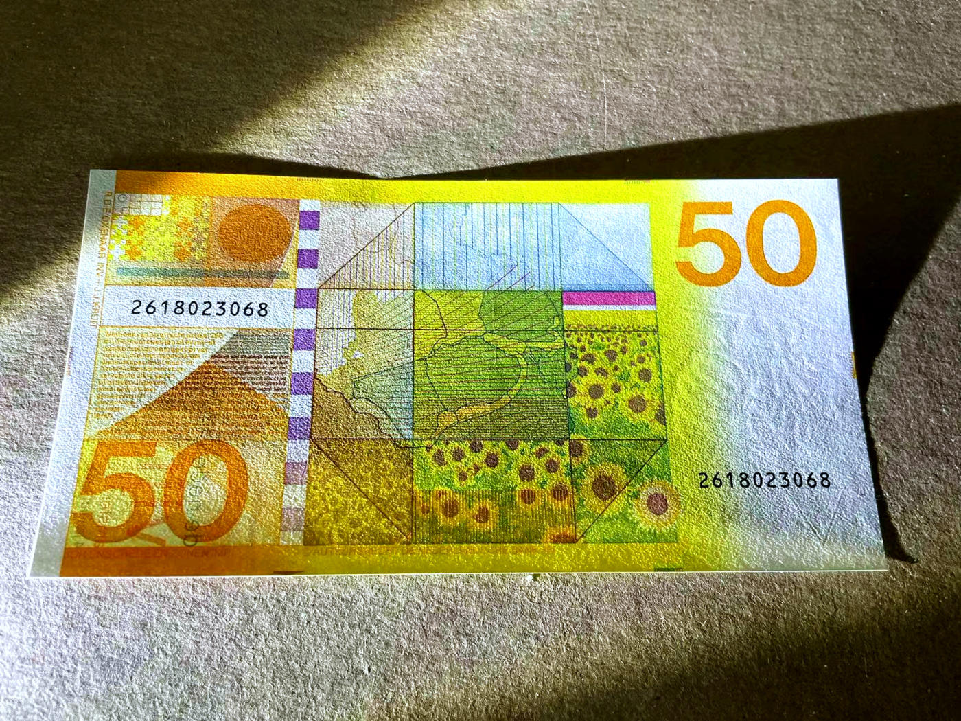 【Blue Auction】✨世界纸币精拍第477期——周日畅拍场 【无47】荷兰 1982年50盾 向日葵 AU+