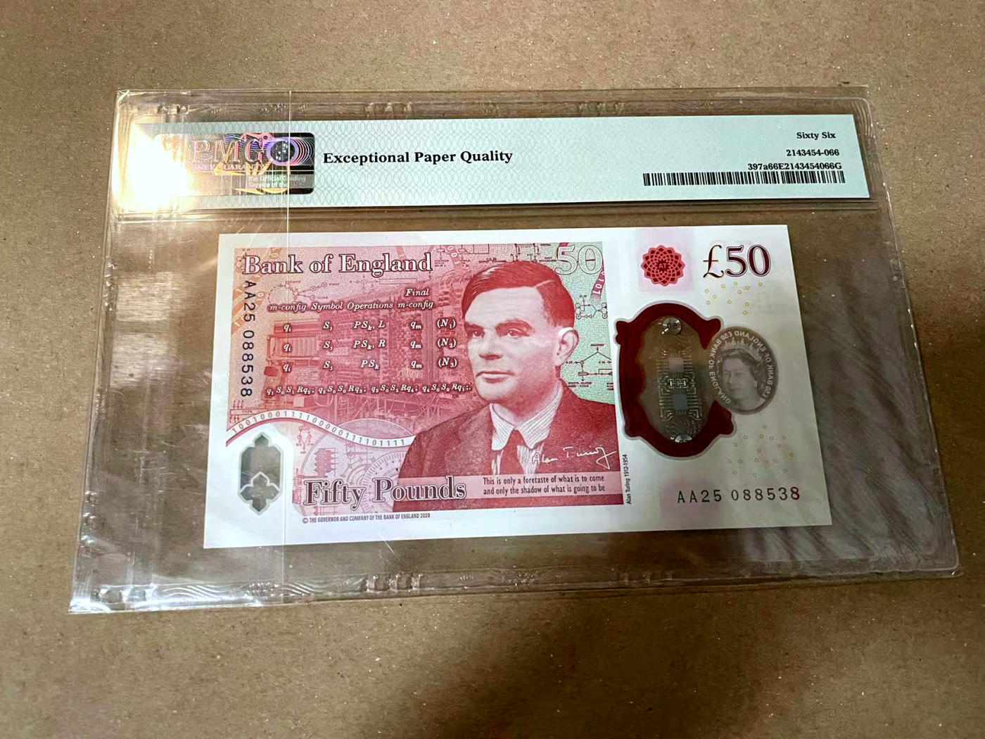 【Blue Auction】✨世界纸币精拍第477期——周日畅拍场 【无47】英国 2020年50镑 PMG66EPQ 