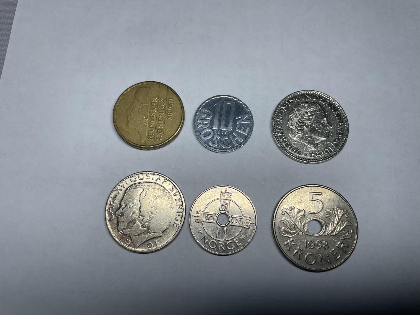 2024年集古藏今外币拍卖第七期-第1场—（总第61拍） 各国硬币6枚