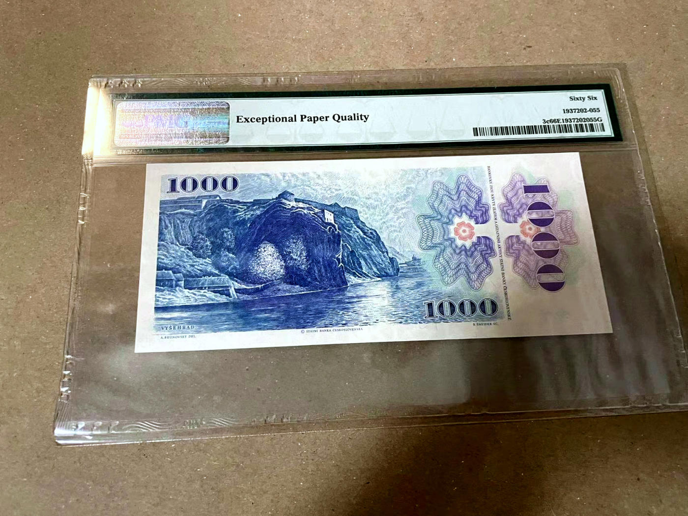 【Blue Auction】✨世界纸币精拍第477期——周日畅拍场 【无47】捷克 1985年1000克朗 PMG66EPQ 