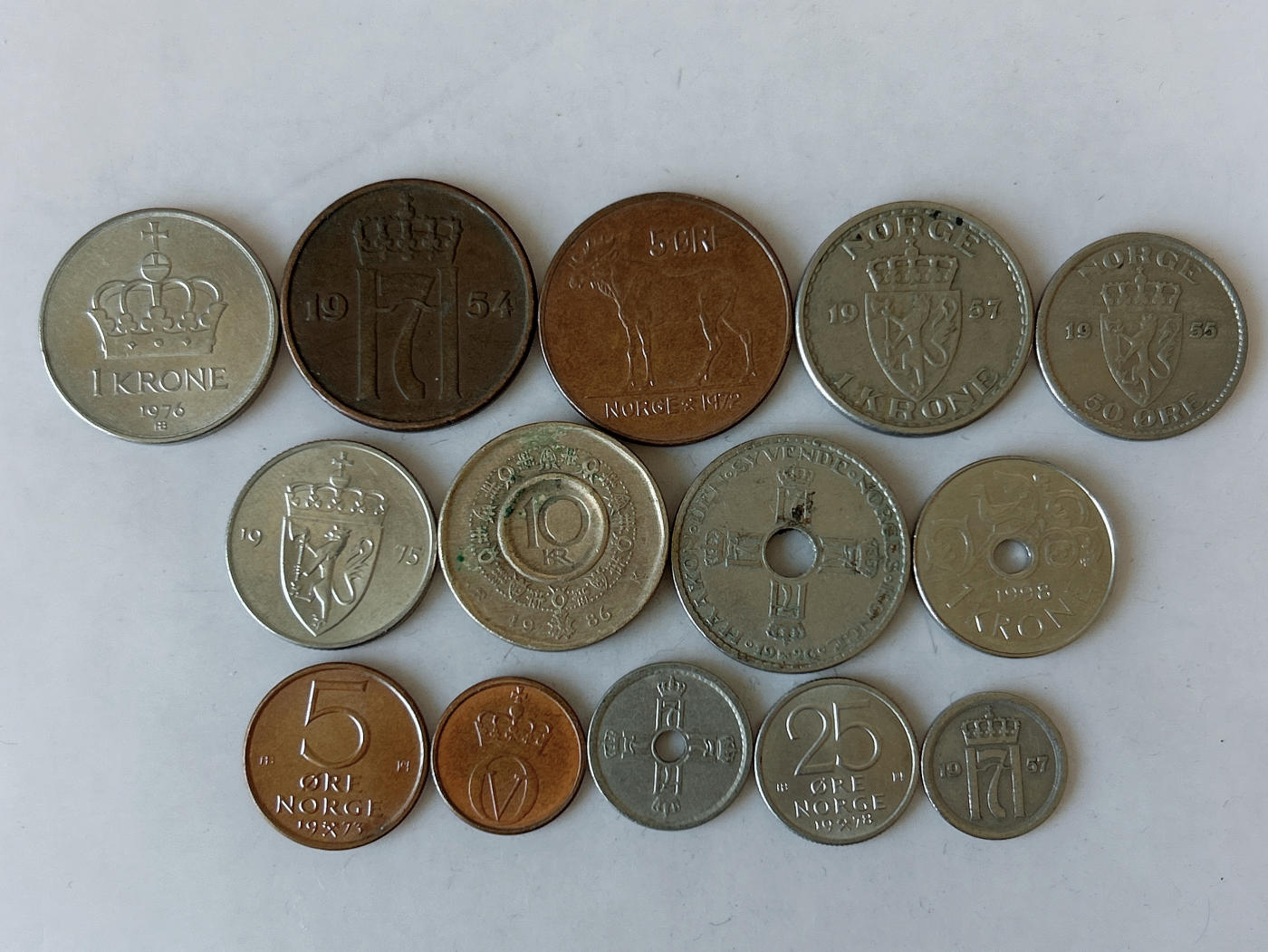 第一海外回流一元起拍收藏 散币专场 第88期 挪威硬币 14枚 无重复