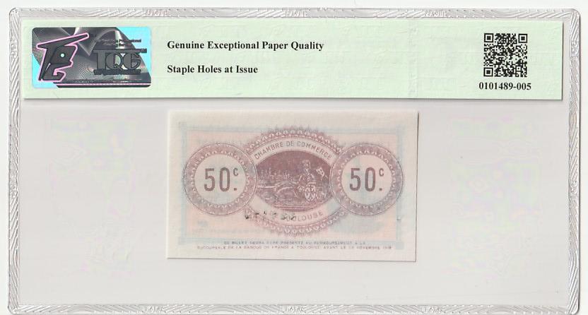 收藏联盟Quantum Auction 第346期拍卖  法国1915年50分 TQG66GEPQ 稀少