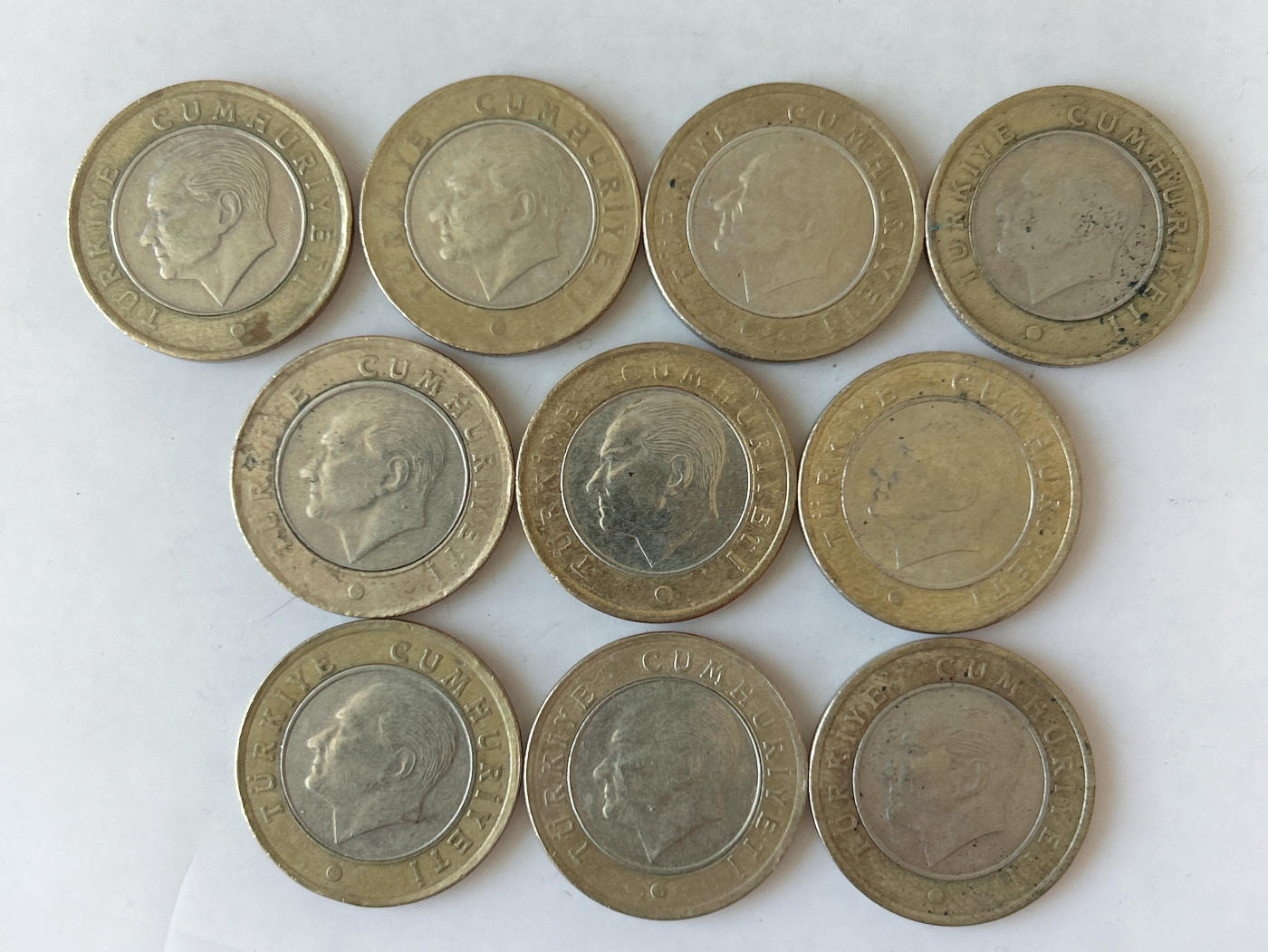 第一海外回流一元起拍收藏 散币专场 第88期 土耳其1里拉 10枚