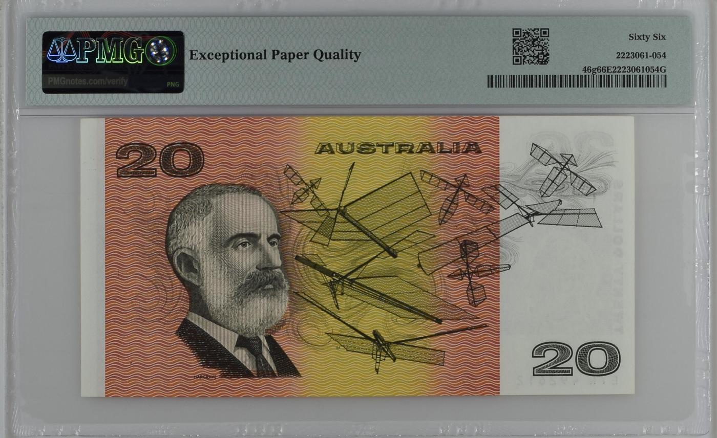收藏联盟Quantum Auction 第346期拍卖  澳大利亚ND (1989) 年20元 PMG66 王牌飞行员史密斯