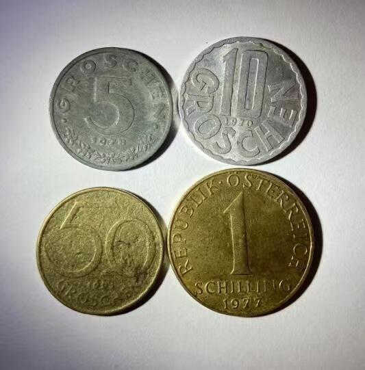 海外回流币1元起拍专场 奥地利硬币4枚