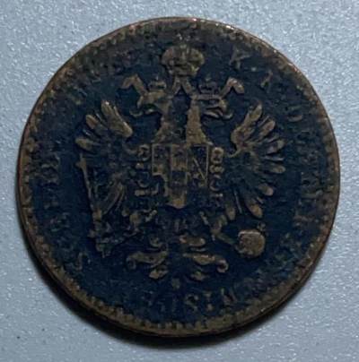 文馨钱币收藏126 场，中外古币，版本明细分好了 - 1860 年奥地利 1 克鲁泽，B 版
