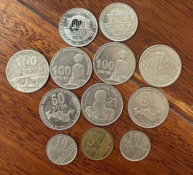 海外回流币1元起拍专场 乌兹别克斯坦硬币共计12枚