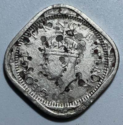 文馨钱币收藏126 场，中外古币，版本明细分好了 - 1940 年英属印度 2 安娜