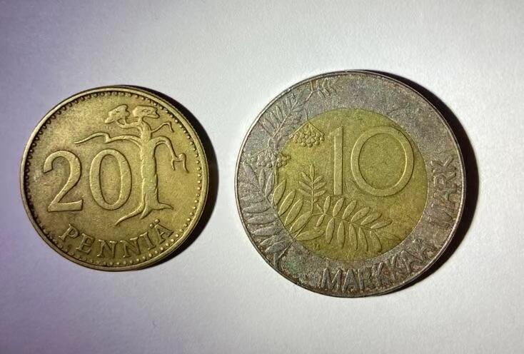 海外回流币1元起拍专场 芬兰20芬尼和10马克各一枚