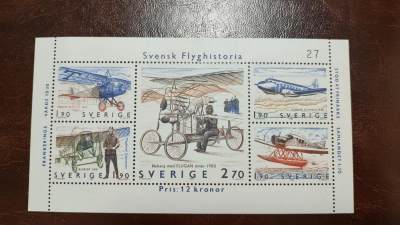 一月邮币社第二十七期拍卖国际邮票专场 - 瑞典飞机雕版小全张