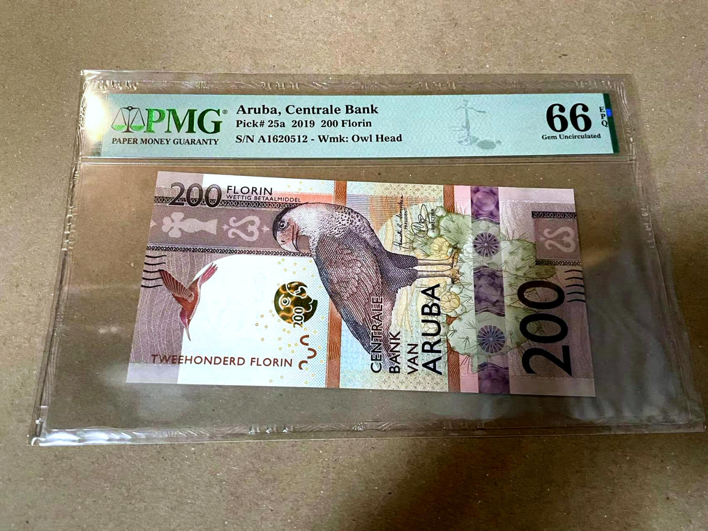 【Blue Auction】✨世界纸币精拍第477期——周日畅拍场  【无47】阿鲁巴 2019年200弗罗林 PMG66EPQ 