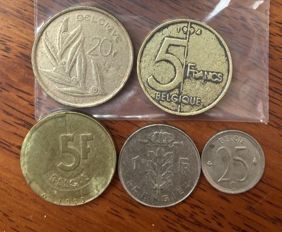 海外回流币1元起拍专场 比利时硬币5枚