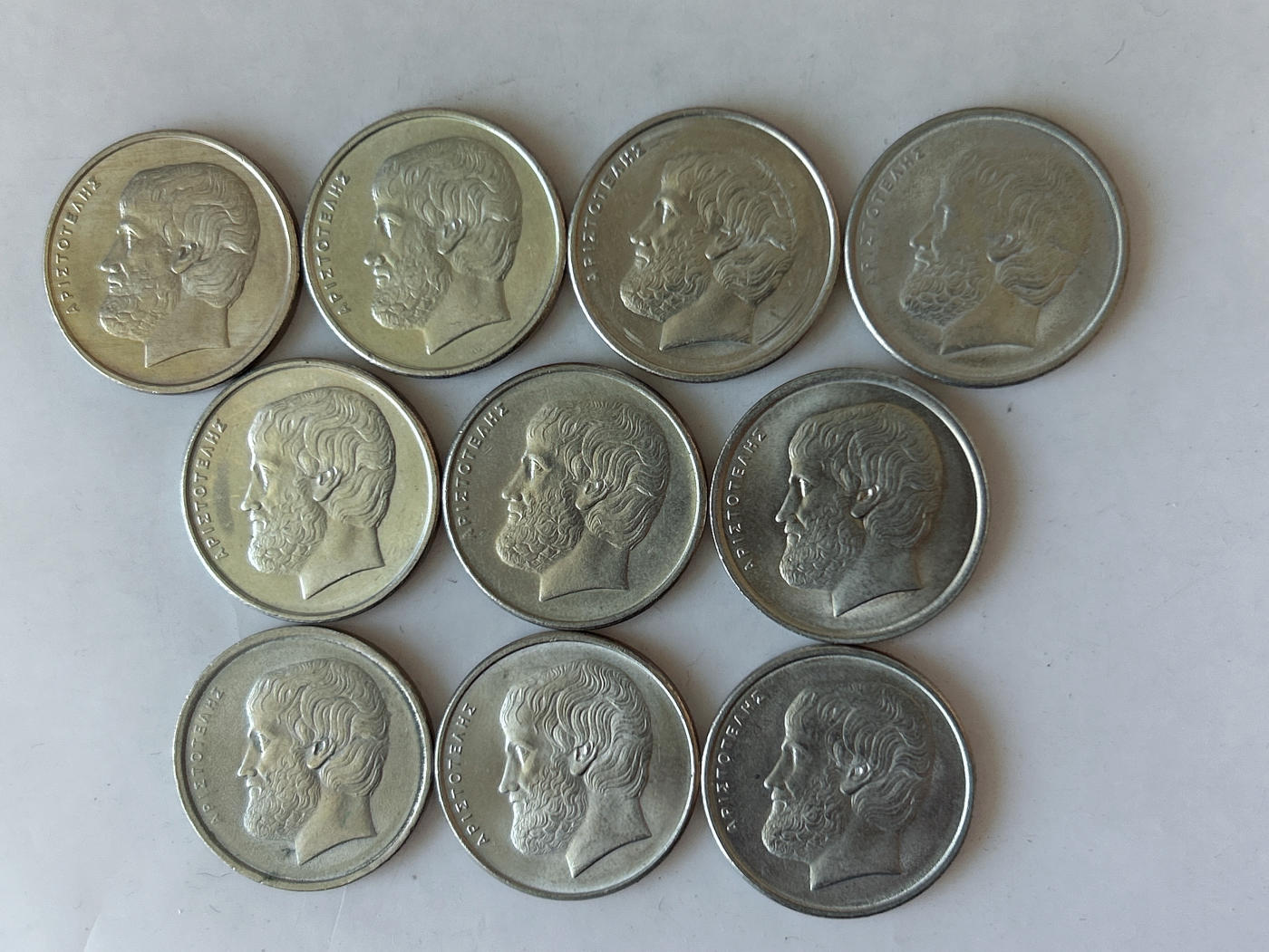 第一海外回流一元起拍收藏 散币专场 第88期 希腊5德拉克马镍币 10枚