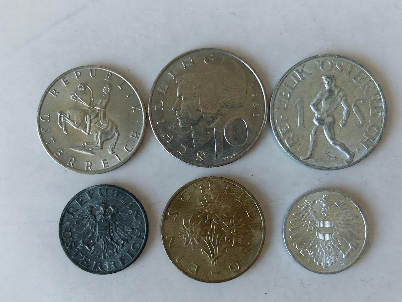 第一海外回流一元起拍收藏 散币专场 第88期 奥地利硬币6枚