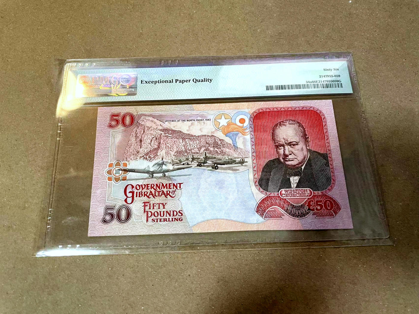 【Blue Auction】✨世界纸币精拍第477期——周日畅拍场 【AA无47】直布罗陀 2006年50镑 女王 PMG66EPQ 丘吉尔