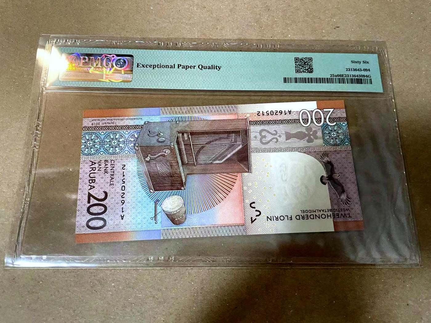 【Blue Auction】✨世界纸币精拍第477期——周日畅拍场  【无47】阿鲁巴 2019年200弗罗林 PMG66EPQ 