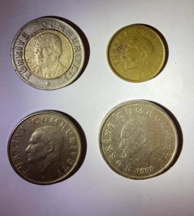 海外回流币1元起拍专场 - 土耳其各年份硬币4枚