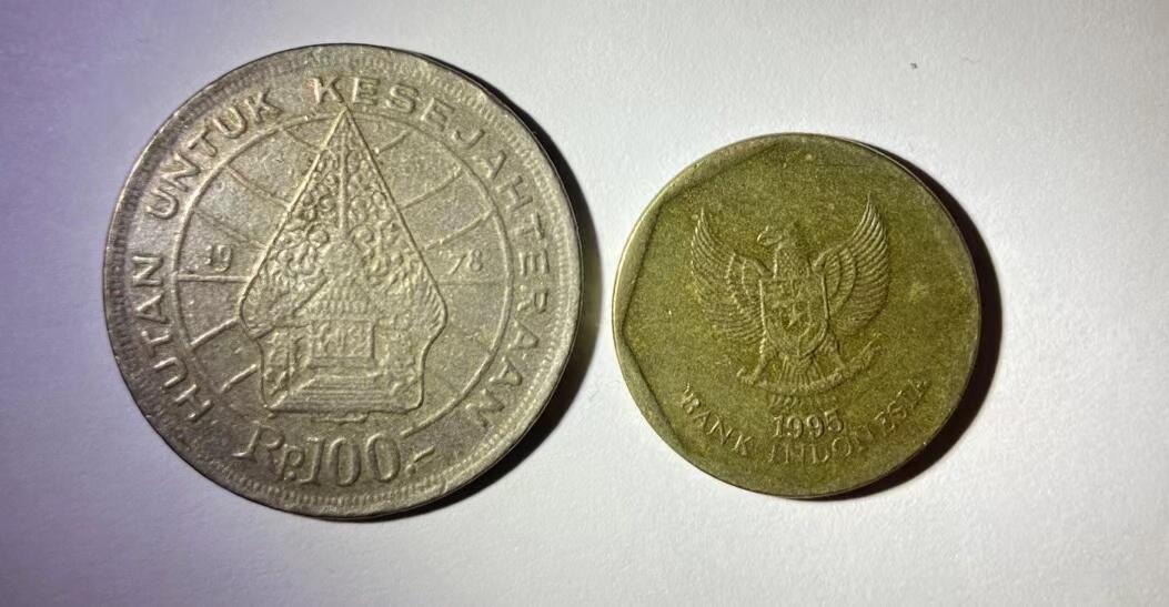 海外回流币1元起拍专场 印度尼西亚不同时期100比索两枚