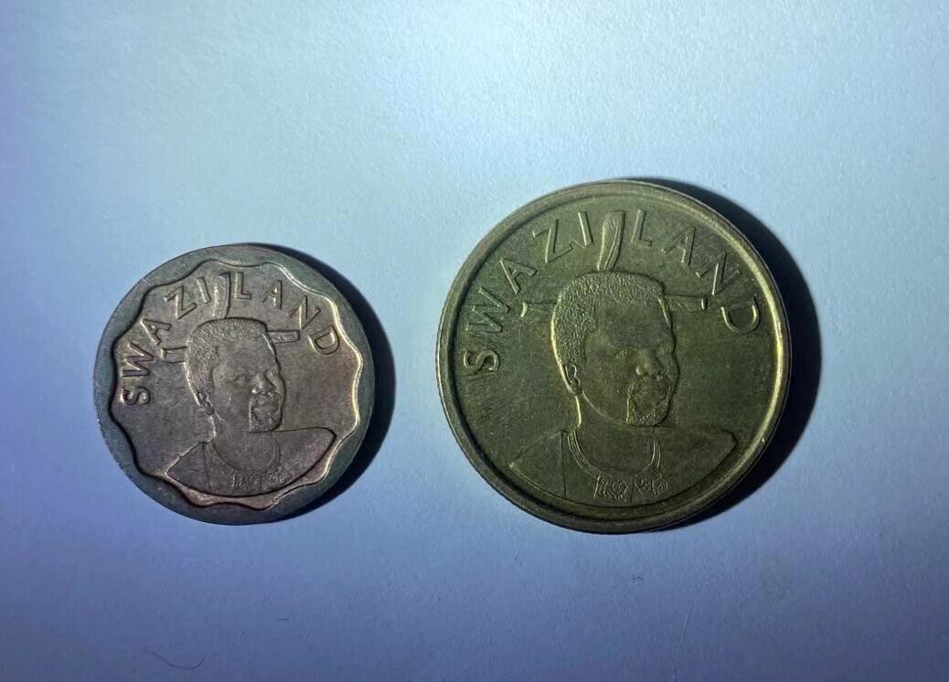 海外回流币1元起拍专场 斯威士兰1里兰吉尼和5分各一枚