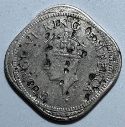 文馨钱币收藏126 场，中外古币，版本明细分好了 - 1946 年英属印度 2 安娜