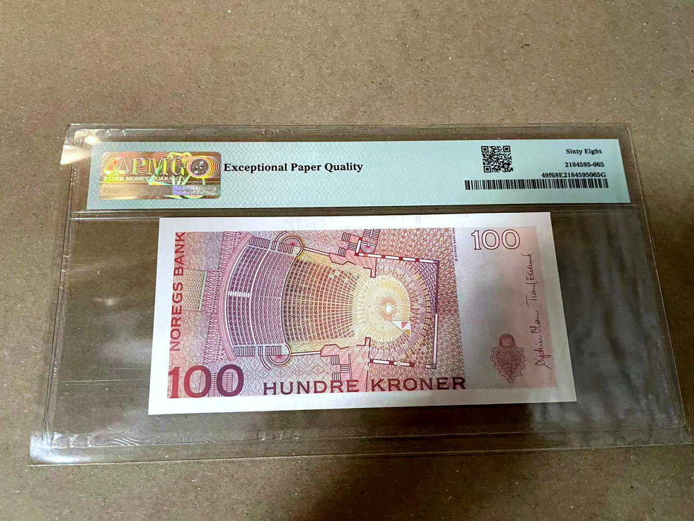 【Blue Auction】✨世界纸币精拍第477期——周日畅拍场 挪威 2014年100克朗 PMG68EPQ 超高分