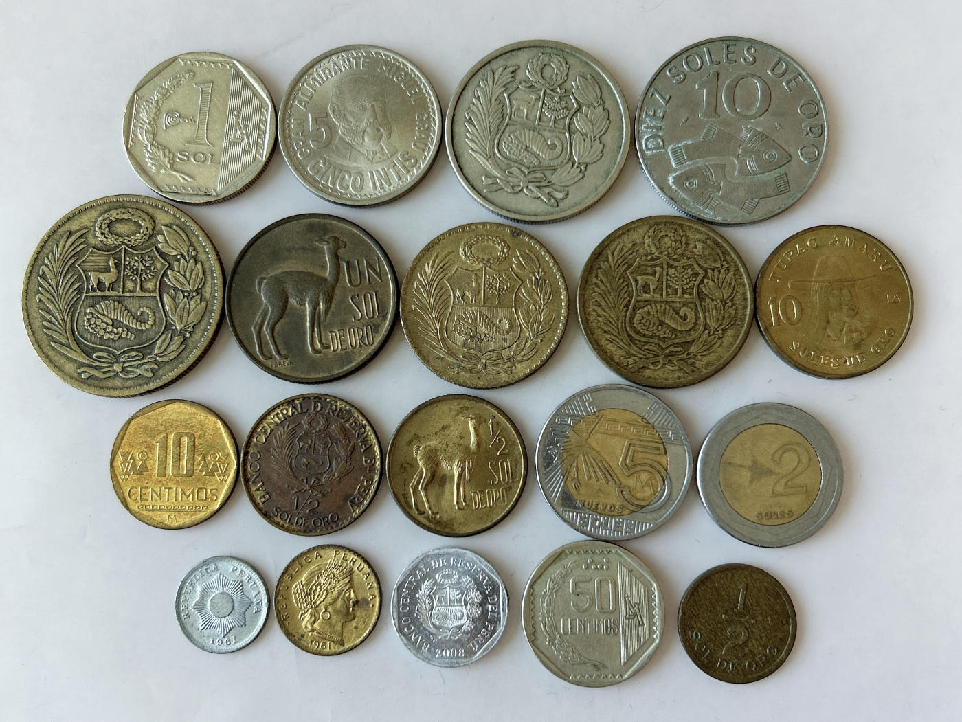 第一海外回流一元起拍收藏 散币专场 第88期 秘鲁硬币 19枚 无重复