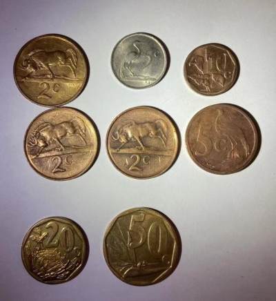 海外回流币1元起拍专场 - 南非各时期各面值硬币共8枚