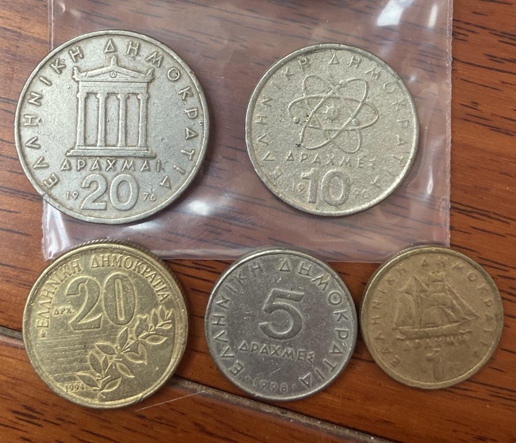 海外回流币1元起拍专场 希腊硬币5枚