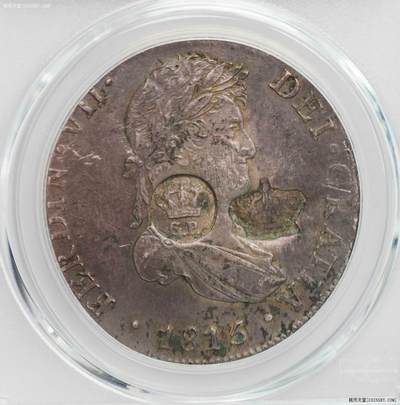 PCGS-AU50 1887亚速尔1200瑞斯双重加盖孤品 - PCGS-AU50 1887亚速尔1200瑞斯双重加盖孤品