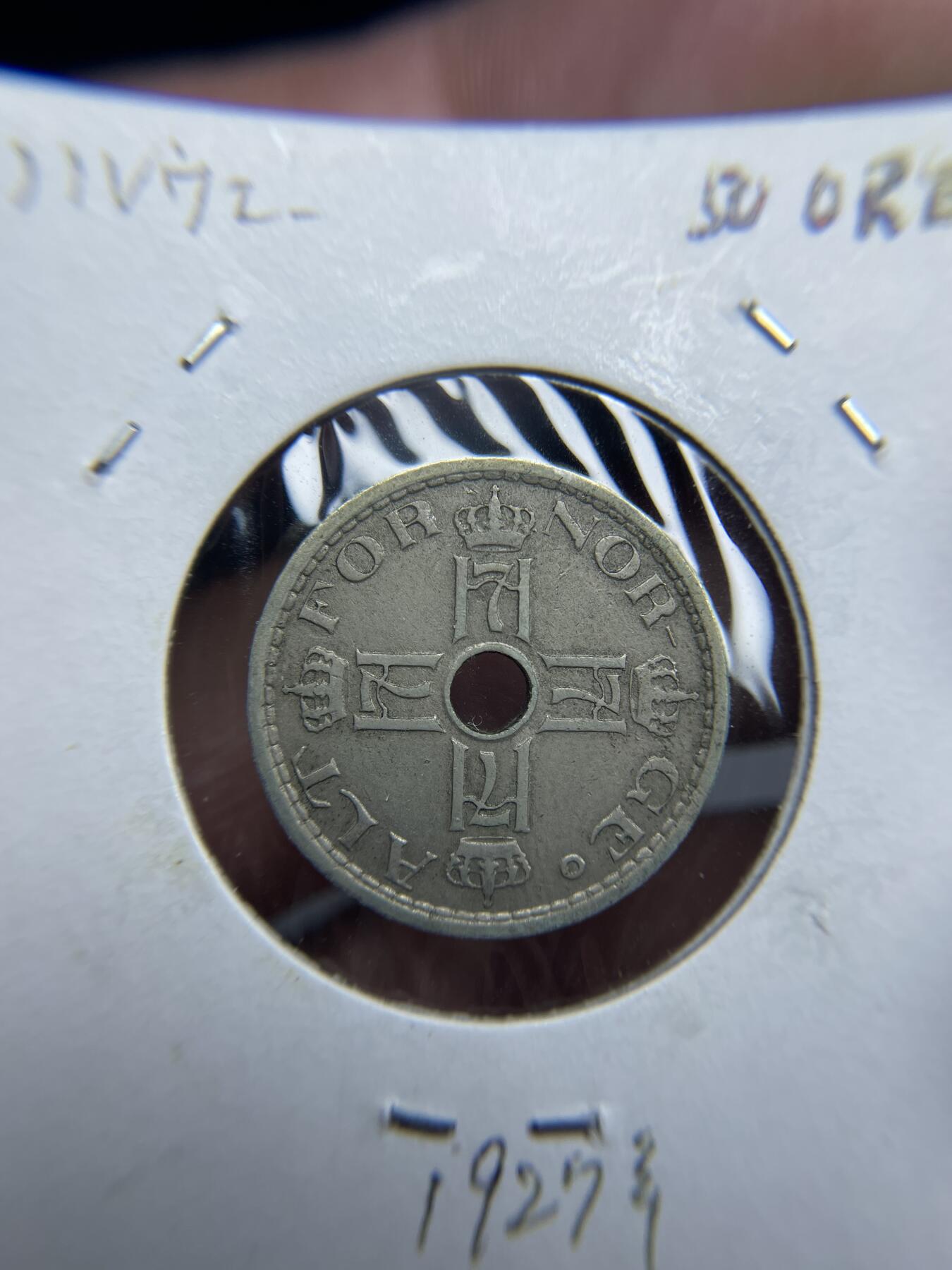 2024年集古藏今外币拍卖第七期-第1场—（总第61拍） 1927年挪威50欧尔