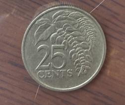海外回流币1元起拍专场 特立尼达和多巴哥25分好品1枚