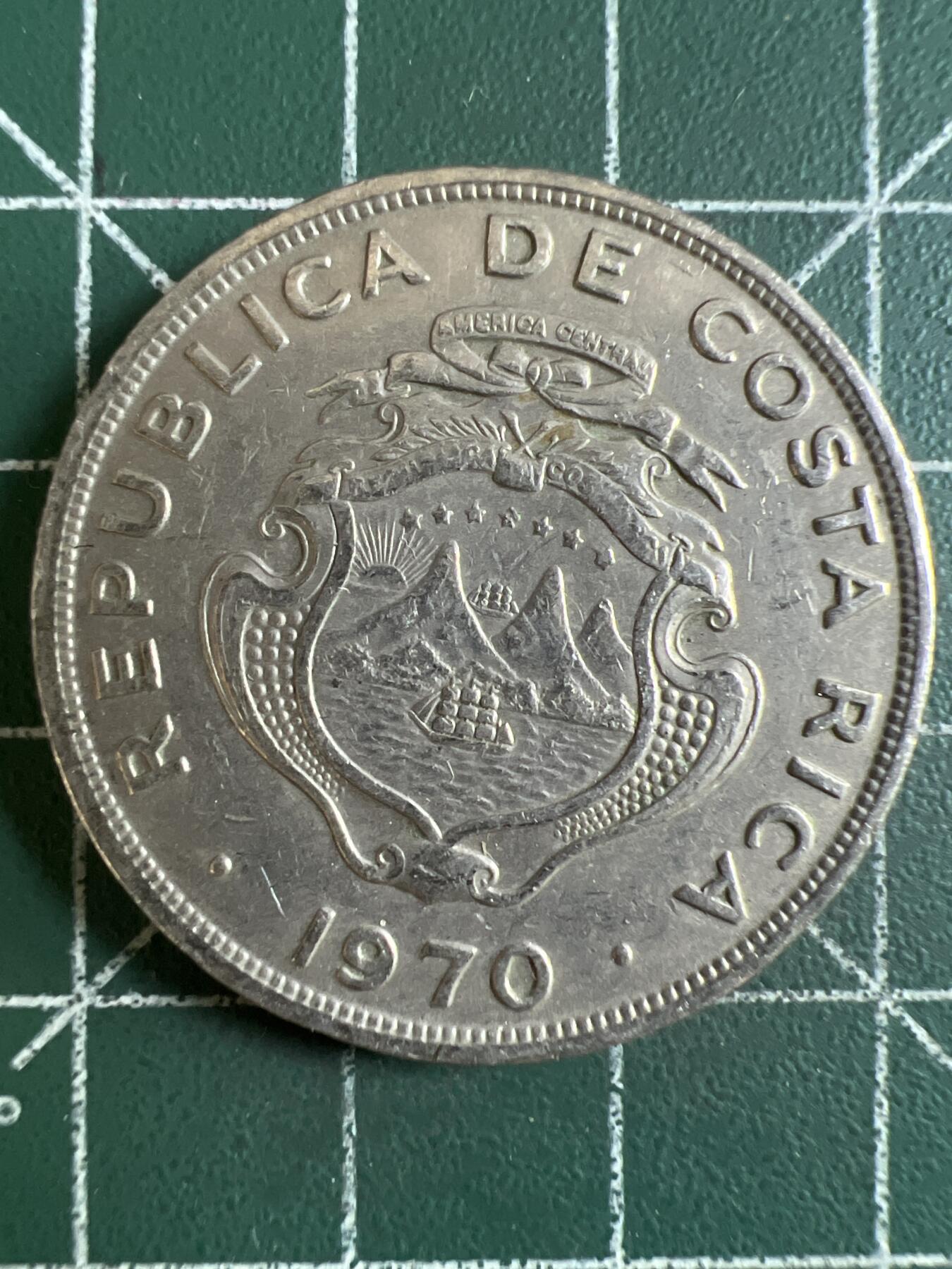 第603期 硬币专场 （无押金，捡漏，全场50包邮，偏远地区除外，接收代拍业务） 哥斯达黎加2克朗  1970年